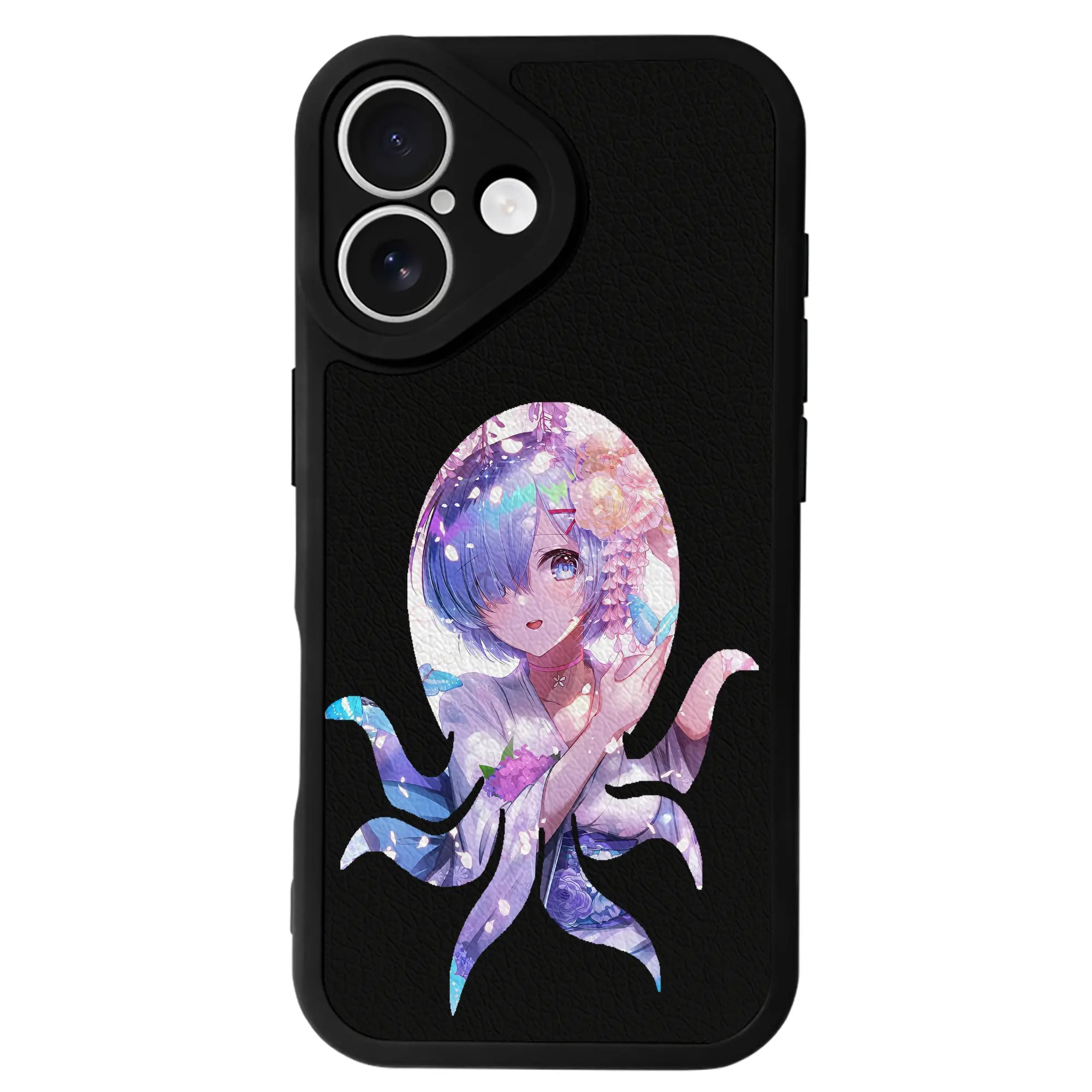 リゼロ グッズ レム - IPhone 16シリーズ対応 ・ シリコンスマホケース ・ レザー調 ・ 高精度フィット ・ 耐衝撃 ・ ワイヤレス充電対応 ・ 精密カット